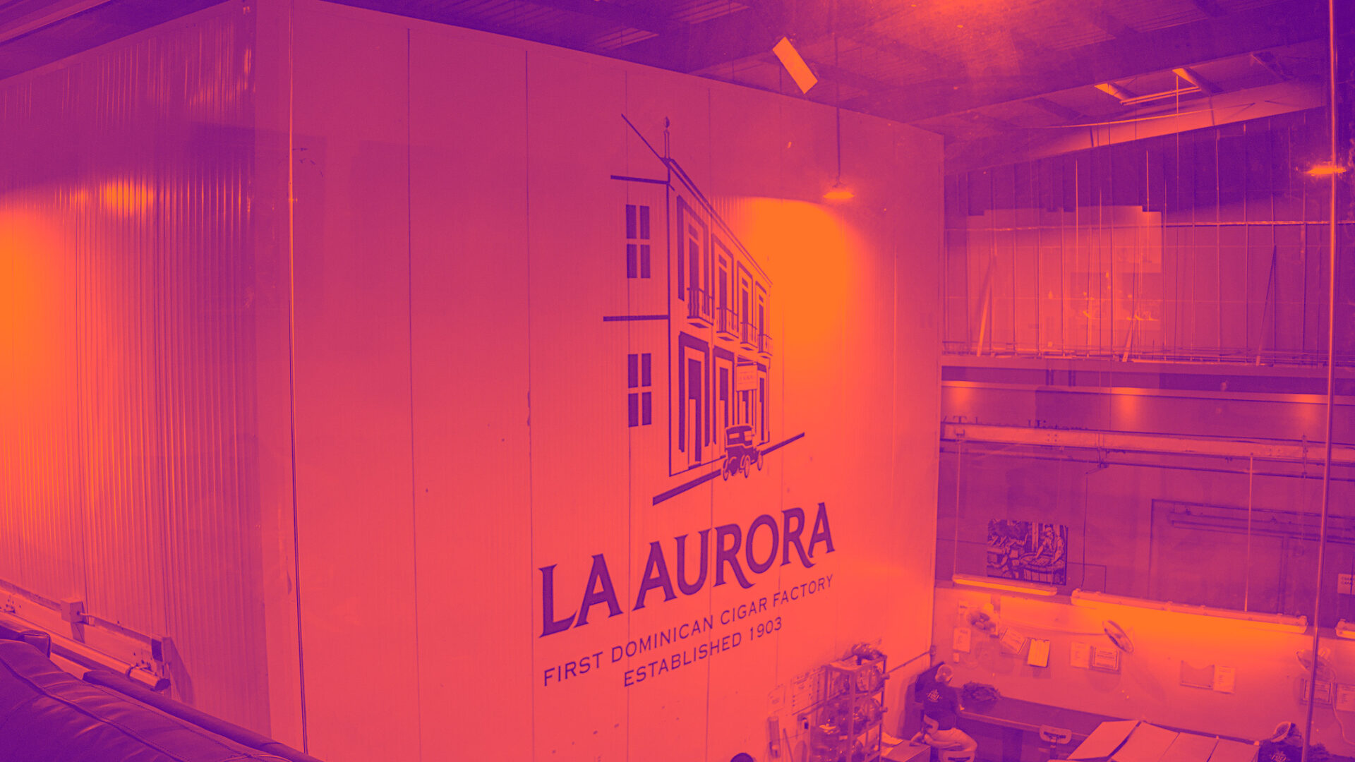 La Aurora cigar factory in the Dominican Republic sorting room - Briley Kenney The BS Lounge in orange format